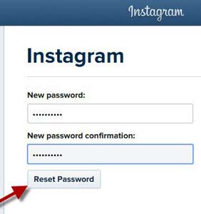 Instagram password recovery